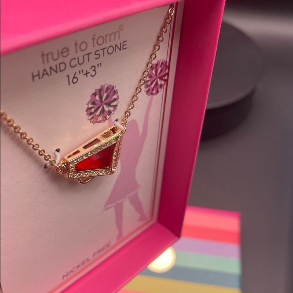 True to Form Red Megaphone Handbag Charm and Necklace Set NIB - Picture 5 of 7